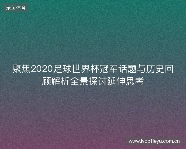 聚焦2020足球世界杯冠军话题与历史回顾解析全景探讨延伸思考